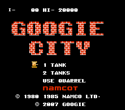 Googie City (battle city hack) Title Screen